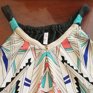 Xhilaration Adorable Tank XL Fun Aztec Print